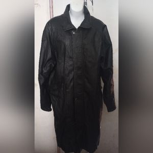 LUCKY LEATHER CO Men's Long Jacket Genuine LeatherSize M Style 98386